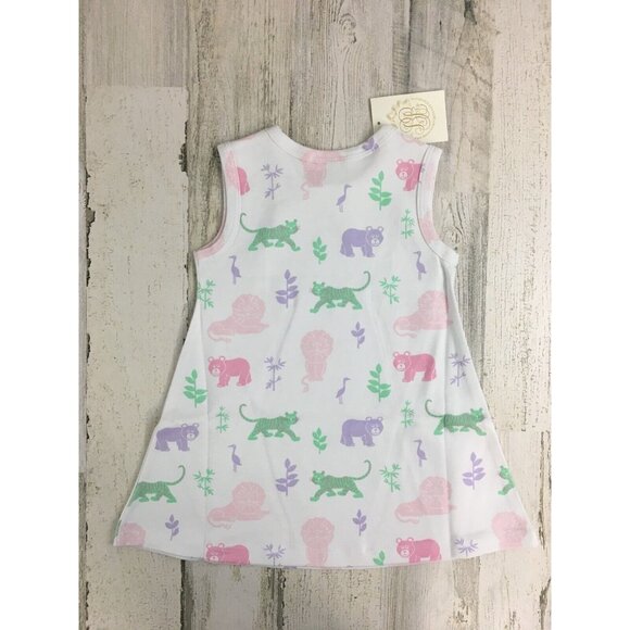 The Beaufort Bonnet Company Polly Play Dress Lions Tigers & Bears 18 to 24 M NWT - Picture 8 of 9